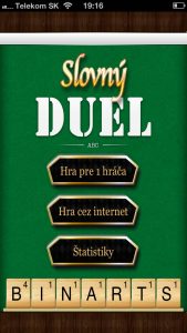 Slovny duel iPhone aplikacia