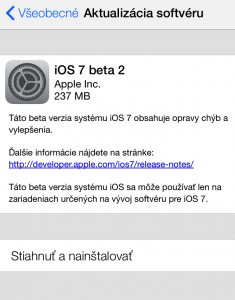 iOS 7 Beta 2