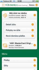 VUB banka iphone aplikacie