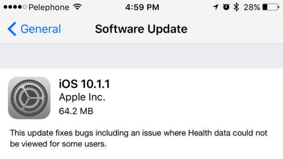 iOS 10.1.1